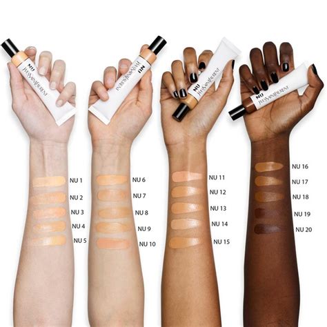 ysl nu bare look tint swatches|nu bare look tint foundation.